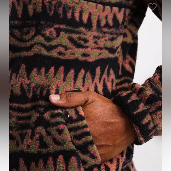 NWT Billabong Boundary Switchback Zip- Up Men’s Sherpa Fleece Jacket Size Small - Picture 9 of 9